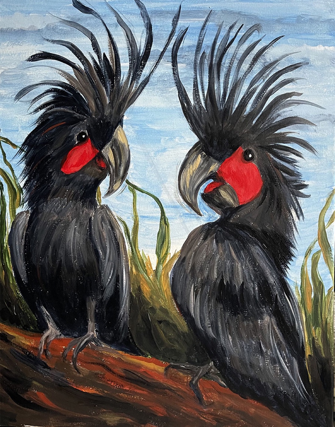 Paint Pinot Birds painting