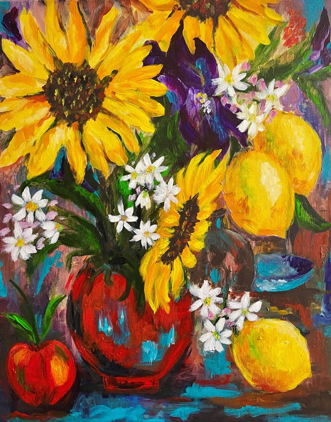 Paint Pinot Floral painting