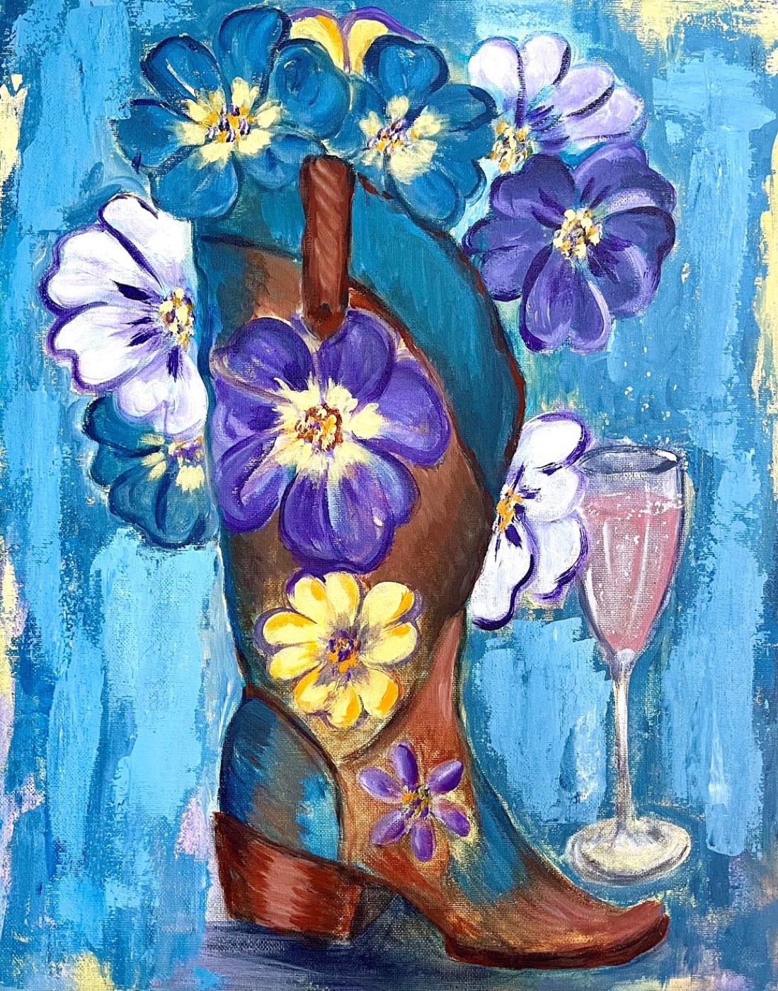 Paint Pinot Floral painting